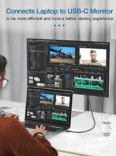 Thunderbolt 4 Cable 6ft, Certified, Braided, 40Gbp 100W Charging, 8K Display/Dual 4K, USB-C USB4 Cable for MacBook, Hub, Docking (6ft/40Gbps) - GodSpin