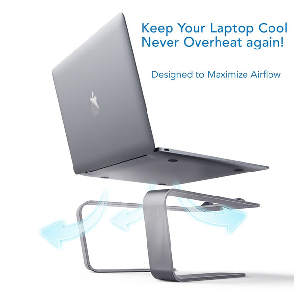 Laptop Stand, Aluminum Computer Riser, Ergonomic Detachable Portable - GodSpin