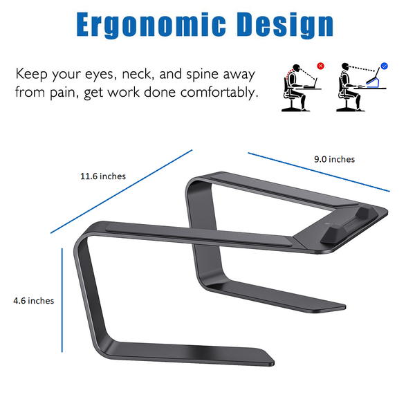 Laptop Stand, Aluminum Computer Riser, Ergonomic Detachable Portable - GodSpin