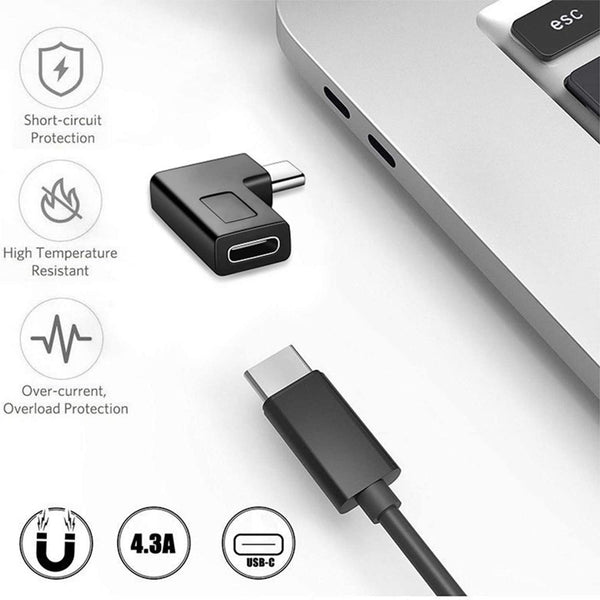 USB C Angle Adapter [2 Pack] Left/Right - GodSpin