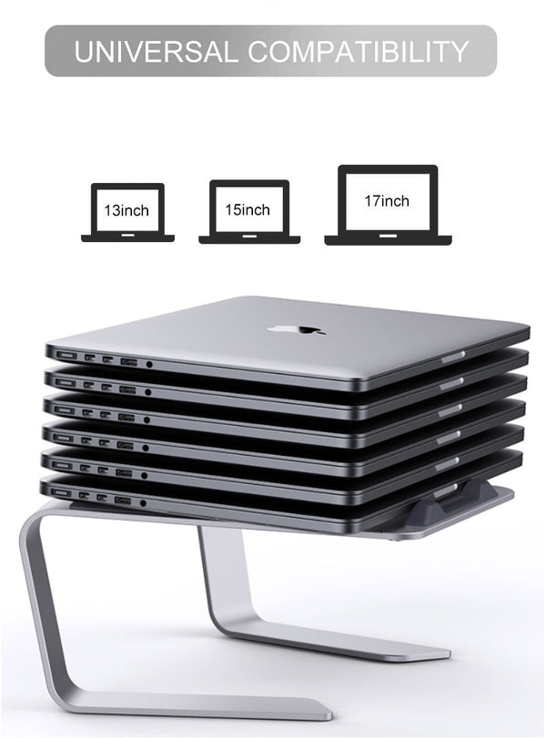 Laptop Stand, Aluminum Computer Riser, Ergonomic Detachable Portable - GodSpin