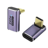 GodSpin USB C Angle Adapter 40Gbps [2 Pack] 90 Degree USB C Type C 8k at 60hz 100W - GodSpin