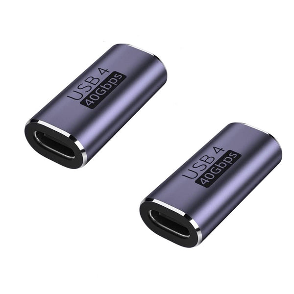 GodSpin USB C Angle Adapter 40Gbps [2 Pack] 90 Degree USB C Type C Angled USB-C Male to Female Adapter, 8k at 60hz USB 3.1 Right Angle Extension for Laptop, Tablet, VR, Camera, Smartphone - GodSpin