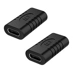 USB C Coupler, Female to Female Adapter [2 Pack] USB-C Type C USB 3.1 Extender [Fast Charging]