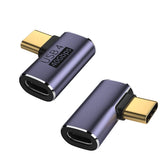 GodSpin USB C Angle Adapter 40Gbps [2 Pack] 90 Degree USB C Type C Angled USB-C Male to Female Adapter, 8k at 60hz USB 3.1 Right Angle Extension for Laptop, Tablet, VR, Camera, Smartphone - GodSpin