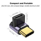 GodSpin USB C Angle Adapter 40Gbps [2 Pack] 90 Degree USB C Type C Angled USB-C Male to Female Adapter, 8k at 60hz USB 3.1 Right Angle Extension for Laptop, Tablet, VR, Camera, Smartphone - GodSpin