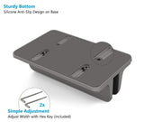 Vertical Laptop Stand [Adjustable] Desktop Aluminum Compact Fit All Sizes - Space Gray - GodSpin