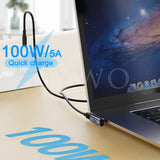 GodSpin USB C Angle Adapter 40Gbps [2 Pack] 90 Degree USB C Type C Angled USB-C Male to Female Adapter, 8k at 60hz USB 3.1 Right Angle Extension for Laptop, Tablet, VR, Camera, Smartphone - GodSpin