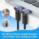 GodSpin USB C Angle Adapter 40Gbps [2 Pack] 90 Degree USB C Type C Angled USB-C Male to Female Adapter, 8k at 60hz USB 3.1 Right Angle Extension for Laptop, Tablet, VR, Camera, Smartphone - GodSpin