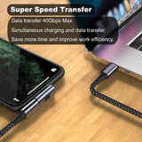GodSpin USB C Angle Adapter 40Gbps [2 Pack] 90 Degree USB C Type C Angled USB-C Male to Female Adapter, 8k at 60hz USB 3.1 Right Angle Extension for Laptop, Tablet, VR, Camera, Smartphone - GodSpin