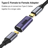 GodSpin USB C Angle Adapter 40Gbps [2 Pack] 90 Degree USB C Type C Angled USB-C Male to Female Adapter, 8k at 60hz USB 3.1 Right Angle Extension for Laptop, Tablet, VR, Camera, Smartphone - GodSpin
