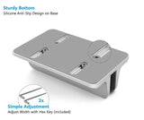Vertical Laptop Stand [Adjustable] Desktop Aluminum Compact Fit All Sizes - Silver - GodSpin