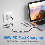 GodSpin USB C Angle Adapter 40Gbps [2 Pack] 90 Degree USB C Type C Angled USB-C Male to Female Adapter, 8k at 60hz USB 3.1 Right Angle Extension for Laptop, Tablet, VR, Camera, Smartphone - GodSpin