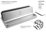 Vertical Laptop Stand [Adjustable] Desktop Aluminum Compact Fit All Sizes - Silver - GodSpin