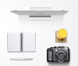 Vertical Laptop Stand [Adjustable] Desktop Aluminum Compact Fit All Sizes - Silver - GodSpin