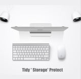 Vertical Laptop Stand [Adjustable] Desktop Aluminum Compact Fit All Sizes - Silver - GodSpin