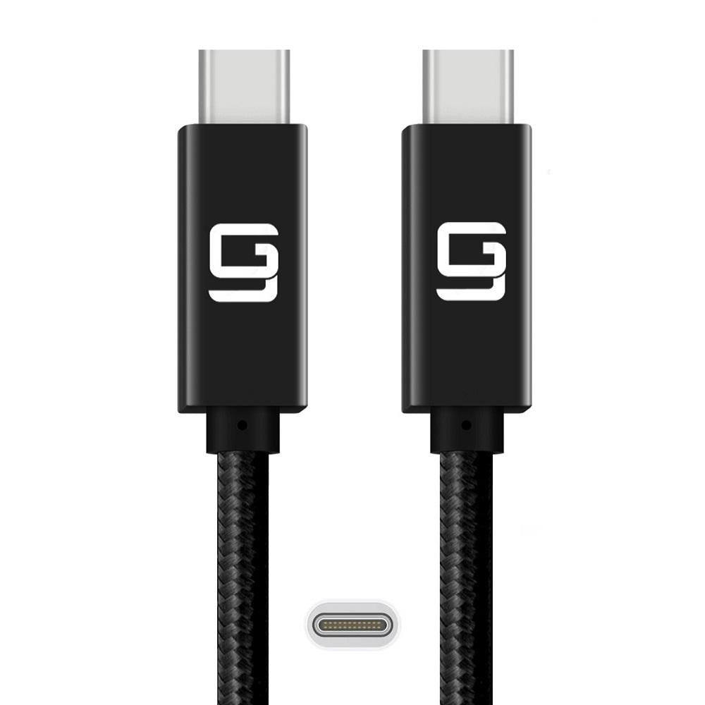 USB-C to USB-C Cable (20Gbps) Nylon Braided, Fast Charging, Dual 4K, 100W (6.6ft/2M)